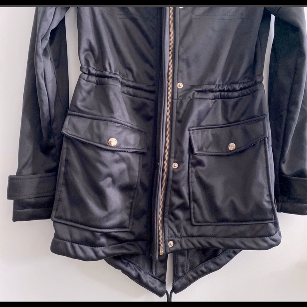Yoki jacket women size M military style gray